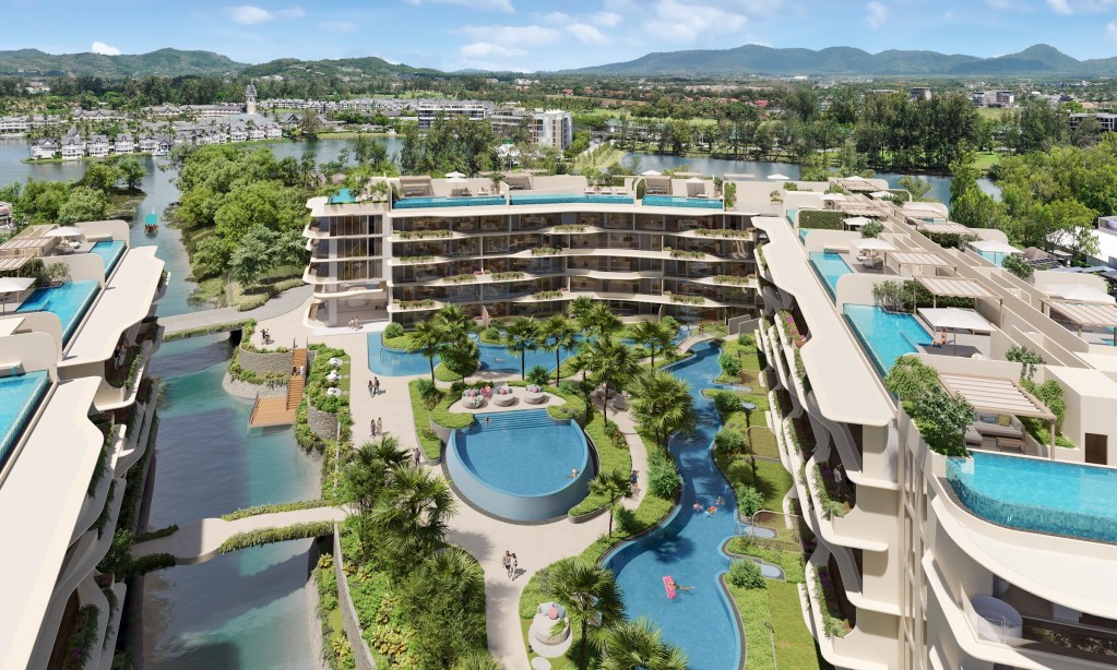 Aerial view of Laguna Beach Residences Bayside